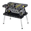 Keter Portable Folding Work Table Tool Storage Stand Workbench with 12 Inch Wood Clamps