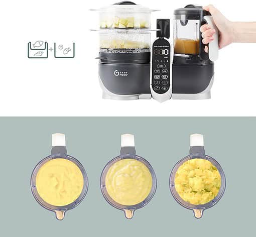 Babymoov Duo Meal Station Food Maker 6 in 1 Food Processor with Steam Cooker, Multi-Speed Blender, Baby Purees, Warmer, Defroster, 1 Count (Pack of 1) (Nutritionist Approved) - 5