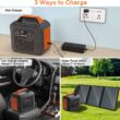 SBAOH Portable Power Station, 300W 296Wh Solar Generator Quick Charge / 110V AC Outlets/DC Ports and LED Flashlight SBAOH Portable Power Station, 300W 296Wh Solar Generator Quick Charge / 110V AC Outlets/DC Ports and LED Flashlight, Lithium Battery Backup for Home Outdoor Travel Camping Blackout - 5