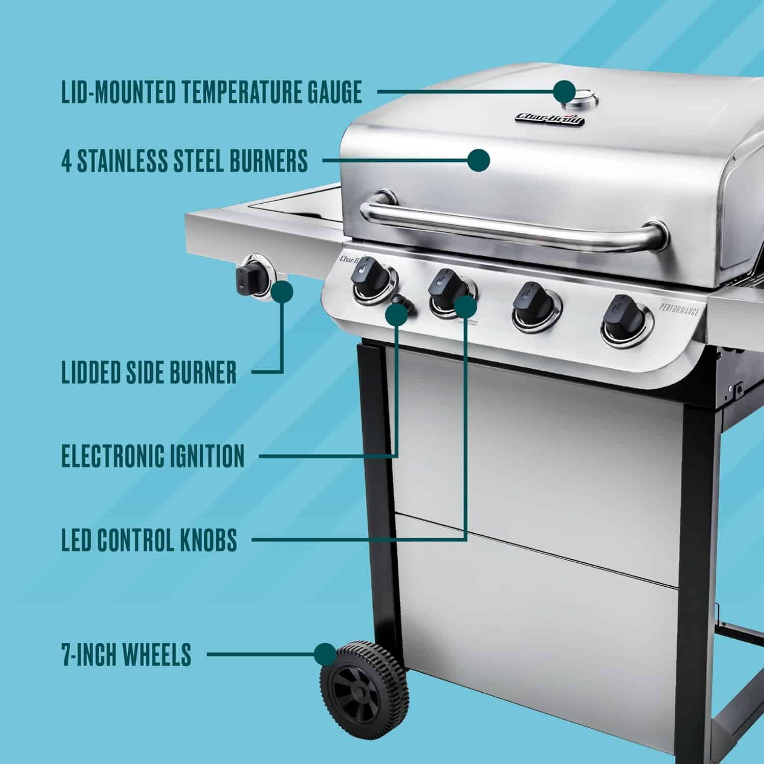 Char-Broil Performance Series Convective 4-Burner With Side Burner