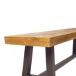 Christopher Knight Home Carlisle Outdoor Acacia Wood and Rustic Metal Bench, Sandblast Finish / Rustic Metal 14. 75 x 63 x 17. 50 inches