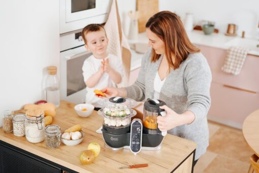 Babymoov Duo Meal Station Food Maker 6 in 1 Food Processor with Steam Cooker, Multi-Speed Blender, Baby Purees, Warmer, Defroster, 1 Count (Pack of 1) (Nutritionist Approved) - 2
