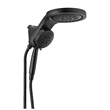 Delta Matte Black Round Rain Shower Head Handheld Shower Head 2.5-GPM (9.5-LPM)