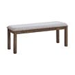 Signature Design by Ashley Moriville Casual Rustic Upholstered Dining Bench, Grey & Brown