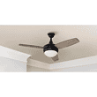 Harbor Breeze Beach Creek 44-in Matte Black Integrated LED Indoor Downrod or Flush Mount Ceiling Fan with Light and Remote (3-Blade)