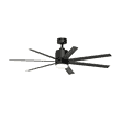Fanimation Studio Collection Blitz 56-in Black Integrated LED Indoor/Outdoor Ceiling Fan with Light and Remote (7-Blade)