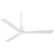 Minka Aire Simple 52-in Flat White Indoor/Outdoor Ceiling Fan and Remote (3-Blade)