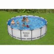 Bestway Steel Pro MAX 15-ft x 15-ft x 48-in Steel Wall Panels Round Above-Ground Pool with Filter Pump,Pool Cover and Ladder