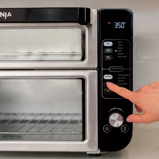 Ninja 12-in-1 Double Oven with FlexDoor, FlavorSeal & Smart Finish, Rapid Top Oven, Convection and Air Fry Bottom Oven - DCT401