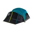 Coleman Carlsbad 4 Person Dark Room Dome Camping Tent - Teal Blue/Black