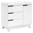 Babyletto Hudson 3-Drawer Changer Dresser with Removable Changing Tray - White