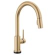 Delta Trinsic Single-Handle Pull-Down Sprayer Kitchen Faucet with Touch2O Technology in Champagne Bronze