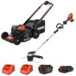 ECHO eFORCE 56-Volt Cordless Battery Lawn Mower and String Trimmer Combo Kit with 2 Batteries and 2 Chargers 2-Tool