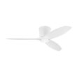 Generation Lighting Titus 52 in. Integrated LED Indoor/Outdoor Matte White Hugger Ceiling Fan with Light Kit and Remote