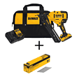 DEWALT DCN650D1W200-2 20V MAX XR Lithium-Ion Cordless 15-Gauge Finish Nailer Kit and 2 in. x 15-Gauge Angled Finish Nails (2500 Pieces)