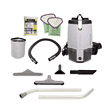 ProTeam 107363 ProVac FS 6 6 Quart Commercial Backpack Vacuum with ProLevel Filtration and Restaurant Tool Kit