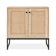 Best Choice Products 2-Door Rattan Storage Cabinet, Accent Furniture, Cupboard w/ Non-Scratch Foot Pads