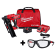 Milwaukee 2744-21-48-73-2040 M18 FUEL 3-1/2 in. 18-Volt 21-Degree Lithium-Ion Brushless Framing Nailer Kit and Performance Safety Glasses with Gasket