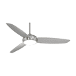 Minka Aire Concept IV 54-in Brushed Nickel Wet Indoor/Outdoor Smart Ceiling Fan with Light and Remote (3-Blade)