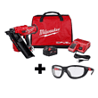 Milwaukee 2745-21-48-73-2040 M18 FUEL 3-1/2 in. 18-Volt 30-Degree Lithium-Ion Brushless Framing Nailer Kit and Performance Safety Glasses with Gasket