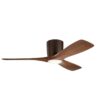 KICHLER Volos 48 in. Integrated LED Indoor Satin Natural Bronze Flush Mount Ceiling Fan with Light Kit and Wall Control