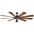KICHLER Gentry 85 in. Integrated LED Indoor Distressed Black Downrod Mount Ceiling Fan with Light Kit and Wall Control