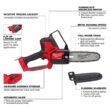 Milwaukee M18 FUEL 8 in. 18V Lithium-Ion Brushless Electric Battery Chainsaw HATCHET Pruning Saw w/8.0 Ah XC Battery & Charger