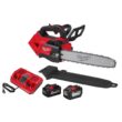 Milwaukee M18 FUEL 14 in. 18V Lithium-Ion Brushless Battery Top Handle Chainsaw Kit with 8.0 Ah, 12 Ah Battery & Rapid Charger