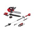 Milwaukee M18 FUEL 14 in. Top Handle 18V Lithium-Ion Brushless Cordless Chainsaw 8.0 Ah Kit & M18 FUEL Pole Saw with QUIK-LOK
