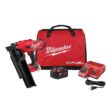 Milwaukee 2744-21 M18 FUEL 3-1/2 in. 18-Volt 21 Deg. Lithium-Ion Brushless Cordless Framing Nailer Kit with 5.0 Ah Battery, Charger, Bag