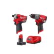 Milwaukee 48-59-2440-2551-20-3404-20 M12 FUEL 12-Volt Lithium-Ion Brushless Cordless SURGE 1/4 in. Impact Driver & M12 FUEL Hammer Drill w/Battery & Charger