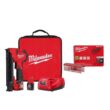 Milwaukee 2448-21-MNM1-600X3 M12 Cordless Cable Stapler Kit with 2.0Ah Battery, Charger and Bag w/1 in. Insulated Cable Staples for 600 Per Box 3-Pk