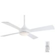 MINKA-AIRE Aluma Wet 52 in. Integrated LED Indoor/Outdoor Flat White Ceiling Fan with Remote