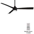 MINKA-AIRE Skinnie 56 in. LED Indoor/Outdoor Coal Ceiling Fan with Light and Remote Control