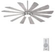 MINKA-AIRE Windmolen 65 in. Integrated LED Indoor/Outdoor Brushed Steel Smart Ceiling Fan with Light Kit with Remote Control