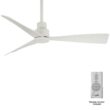 MINKA-AIRE Simple 44 in. Indoor/Outdoor Flat White Ceiling Fan with Remote Control