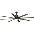 Progress Lighting Vast Collection 72 in. 8-Blade Indoor Antique Bronze Industrial Ceiling Fan with LED Light and Remote