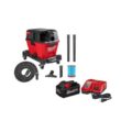Milwaukee M18 FUEL 6 Gal. Cordless Wet/Dry Shop Vacuum W/Filter, Hose, Accessories and M18 8.0 Ah Battery and Rapid Charger Kit