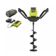RYOBI RY40712 40-Volt HP Ice Auger with 8 in. Bit and 4.0 Ah Battery and Charger
