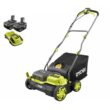 RYOBI P2740 ONE+ HP 18V Brushless 14 in. Cordless Battery Dethatcher/Aerator with (2) 4.0 Ah Batteries and Charger