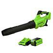 Greenworks 40V (120 MPH / 500 CFM / 75+ Compatible Tools) Cordless Axial Leaf Blower, 2.5Ah Battery and Charger Included