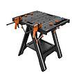 Worx Pegasus 2-in-1 Folding Work Table & Sawhorse, Easy Setup Portable Workbench, 31