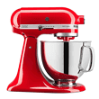 KitchenAid Artisan Series 5 Quart Tilt Head Stand Mixer with Pouring Shield KSM150PS, Passion Red