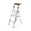 Gorilla Ladders GLA-4XB 4 .5 ft. Aluminum Dual Platform Step Ladder with Project Bucket (9 ft. Reach), 250 lbs. Capacity Type I Duty Rating