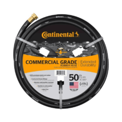 Continental 20258074 Premium 5/8 in. Dia x 50 ft. Commercial Grade Rubber Black Water Hose