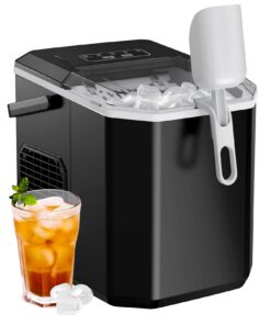 Silonn Ice Maker Countertop, Portable Ice Machine with Carry Handle, Black