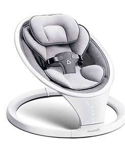 Munchkin Bluetooth Enabled Lightweight Baby Swing with Natural Sway in 5 Ranges of Motion, Includes Remote Control, White