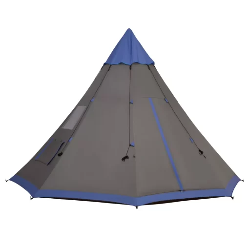 Outsunny 12Ft Camping Tent 6-7 Person 4 Season with 8 Mesh Windows, Outdoor Tent