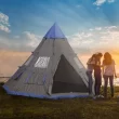 Outsunny 12Ft Camping Tent 6-7 Person 4 Season with 8 Mesh Windows, Outdoor Tent