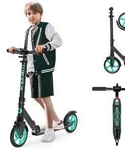 WAYPLUS Kick Scooter for Ages 6+,Kid, Teens & Adults. Max Load 240 LBS. Foldable, Lightweight